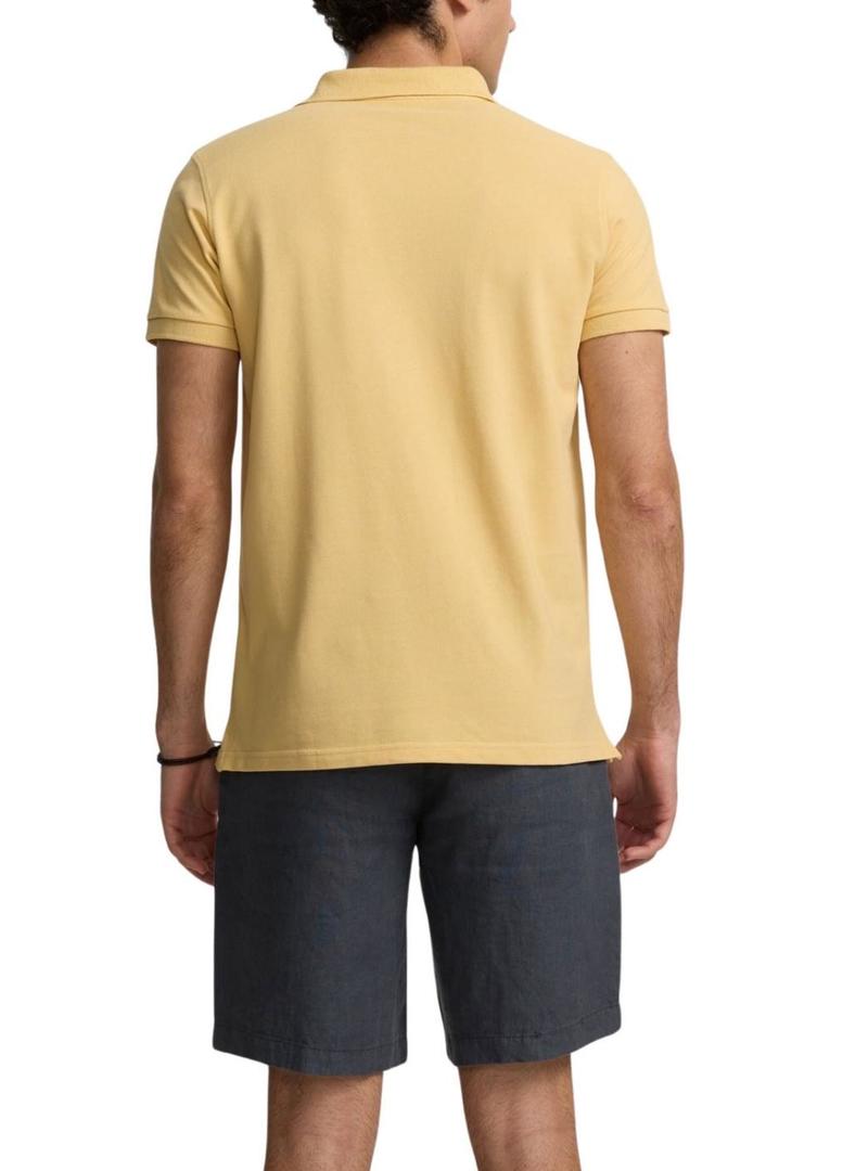  Polo Clássica amarela para homem