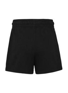 Shorts Tommy Jeans Script preto para mulher