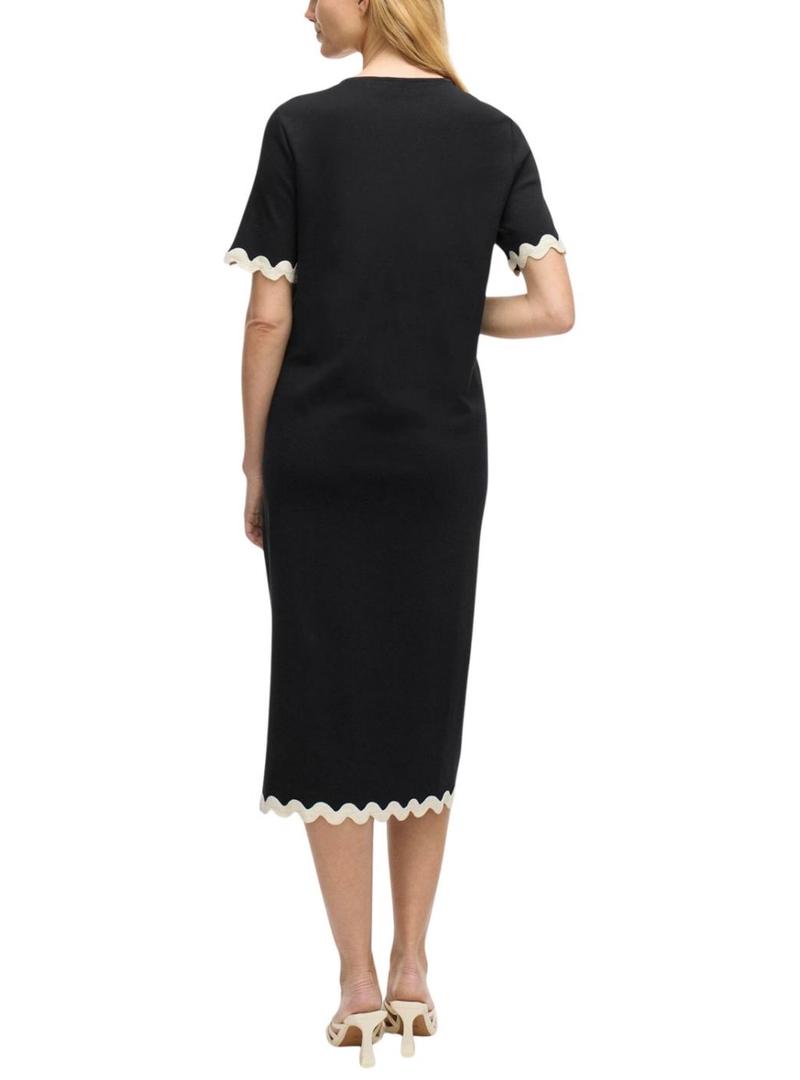 Vestido Vila Calisa preto para mulher.