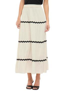 Saia Vila Manda bege para mulher