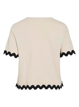 Top Vila Calisa bege para mulher