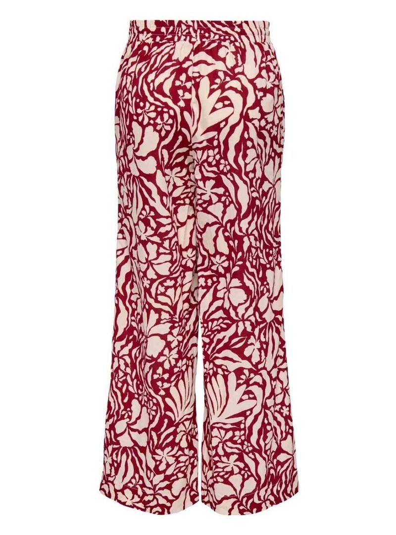 Calça Only Kaleen vermelha  para mulher