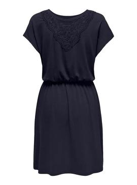 Vestido Only Freda Batsleeve marinho para mulher.