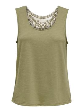 Camiseta Only Freda verde para mulher