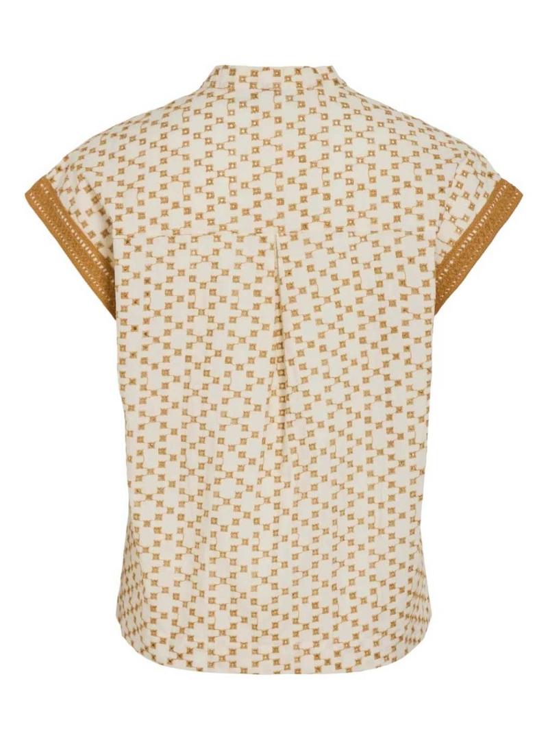 Top Vila Sumira camelo para mulher.