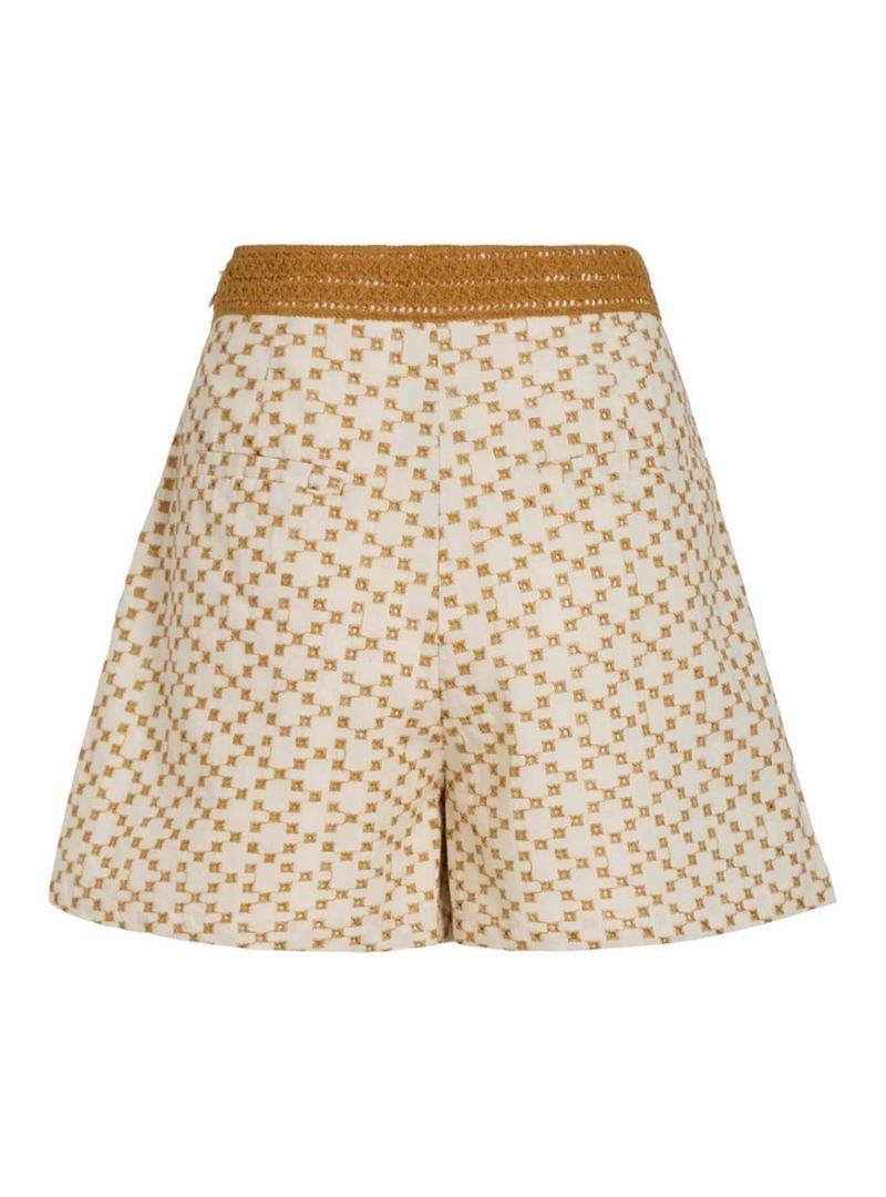 Shorts Vila Sumira camelo para mulher