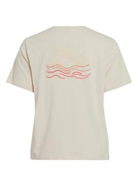 Camisa Vila Visybil beige para mulher