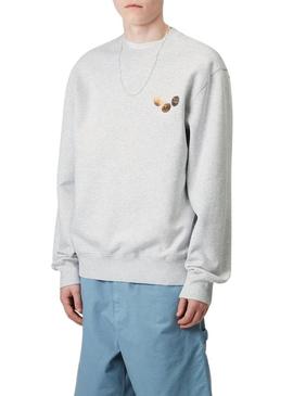 Moletom Carhartt Button cinza para homem