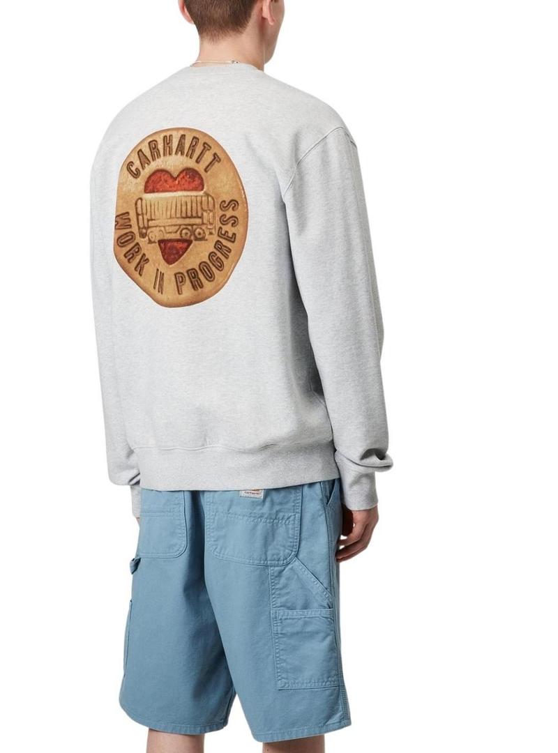Moletom Carhartt Button cinza para homem