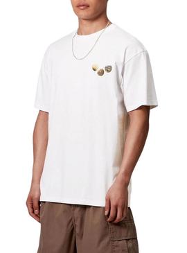 Camiseta branca com botões S/S