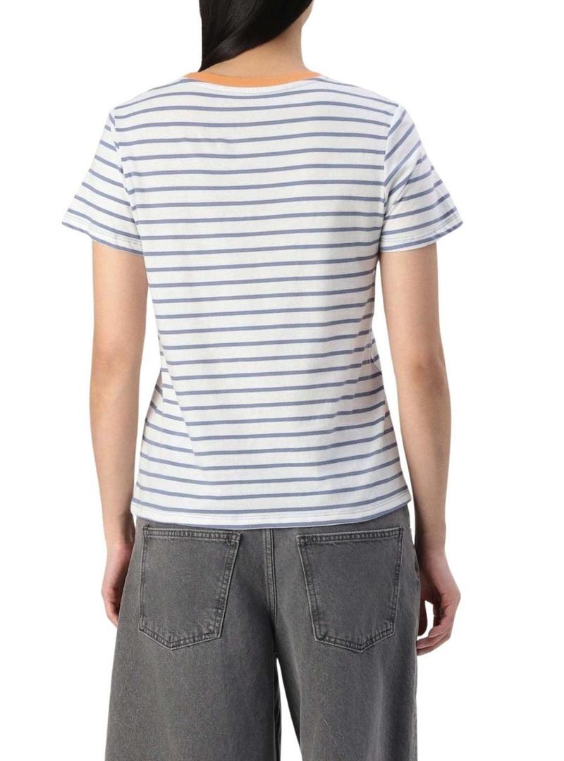 Camiseta Pepe Jeans Elba listrada azul para mulher