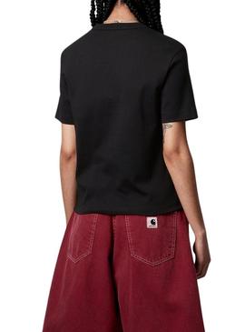 Camiseta Carhartt Luca preta para mulher.