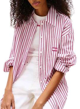 Vestido Tommy Jeans Oversized rosa para mulher