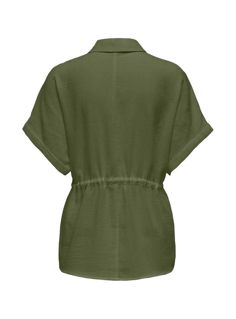 Camisa Only Emmia verde para mulher.