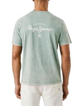 Camiseta Pepe Jeans Terell verde para homem.