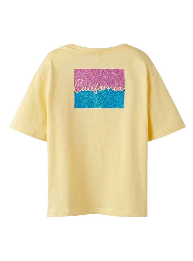 Camisola Name It Jassa amarela para menina.