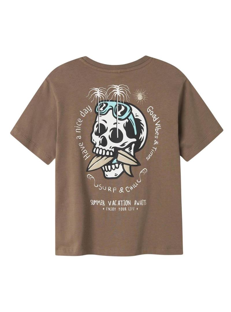 Camisola Name It Jotim marrom para menino.