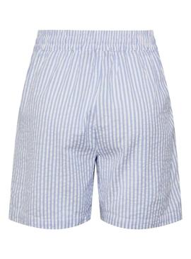 Bermudas Pieces Sally azul para mulher.