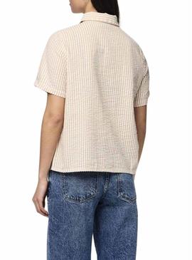 Camisa Pieces Sally torrada para mulher