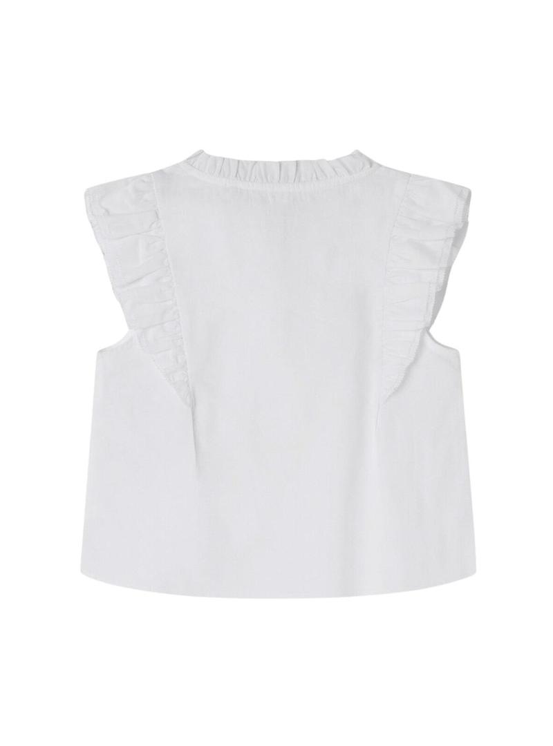 Blusa Pepe Jeans Monica branca para menina