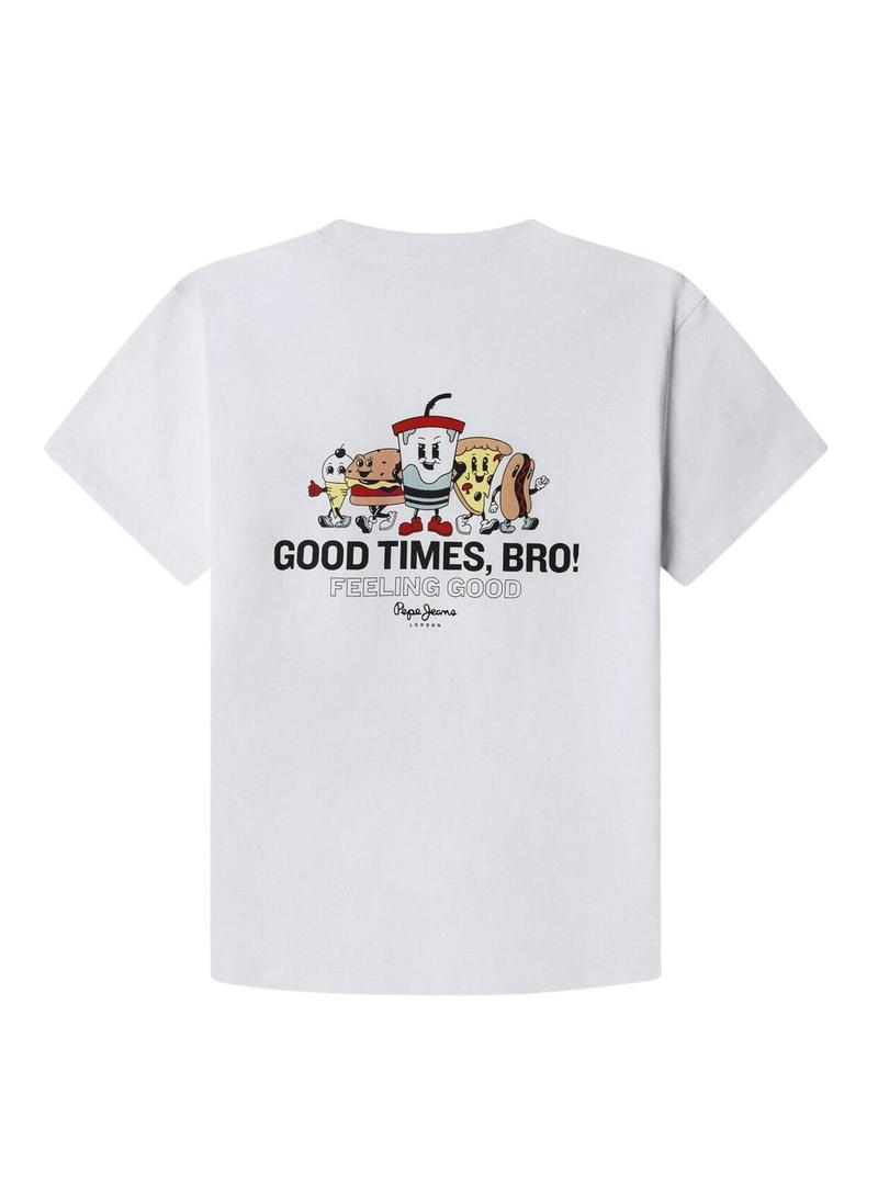 Camiseta Pepe Jeans Finley branca para menino