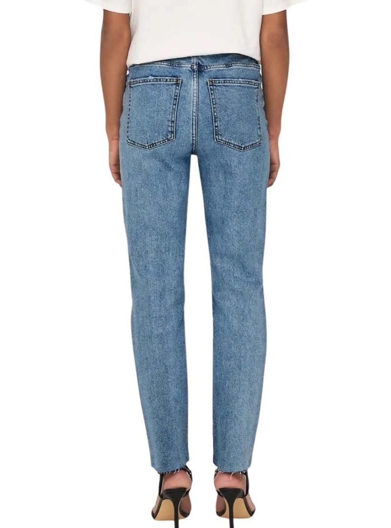 Calça jeans Only Emily straight para mulher.