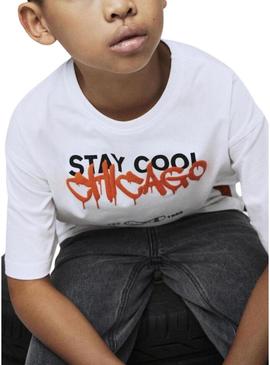 Camiseta Name It Leroy branca para menino