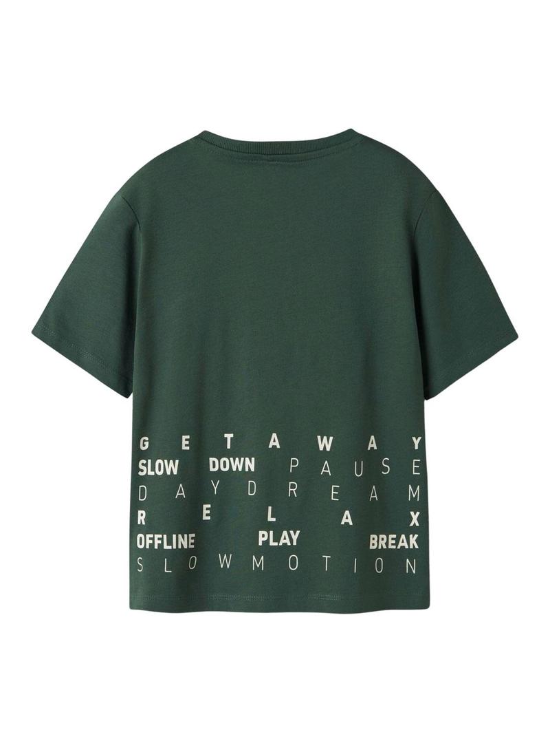 Camisola Name It Kingston verde para menino.