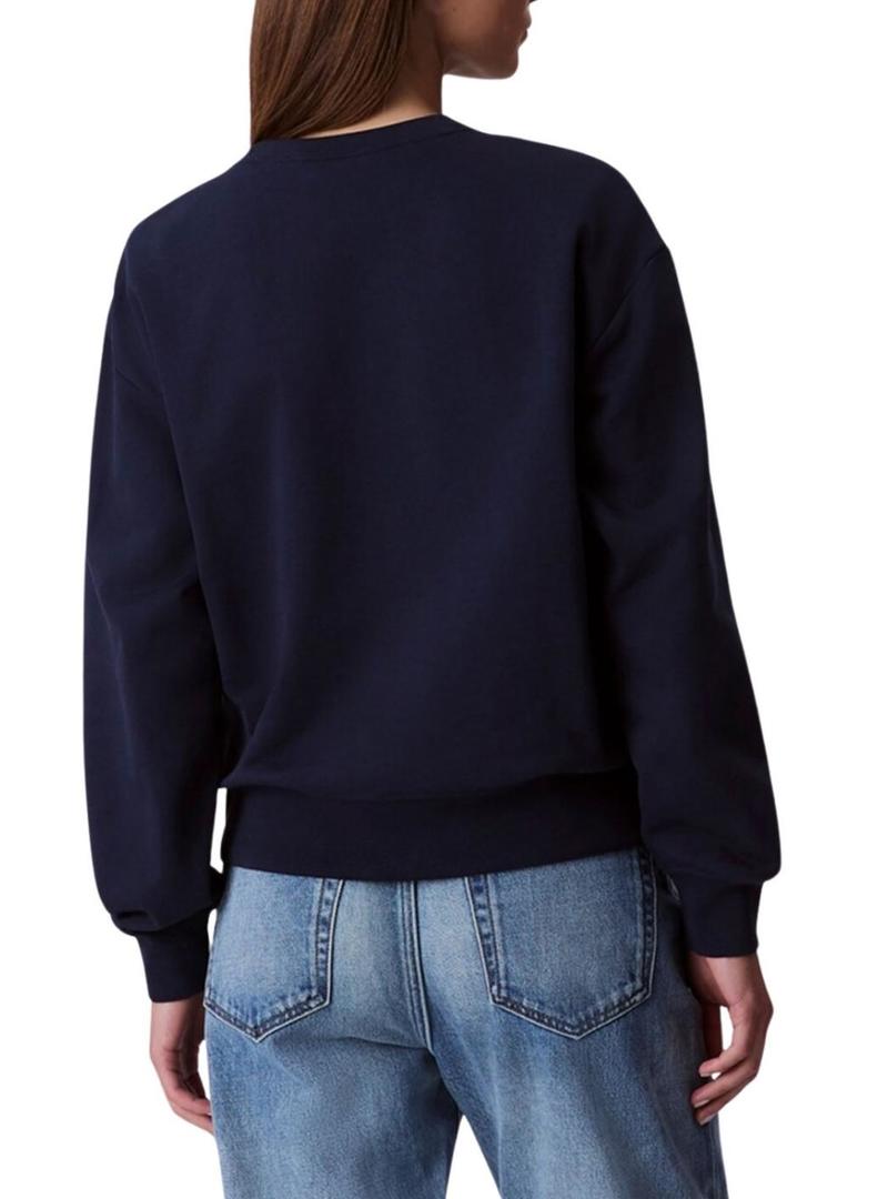 Moletom Calvin Klein Jeans Monologue azul para mulher