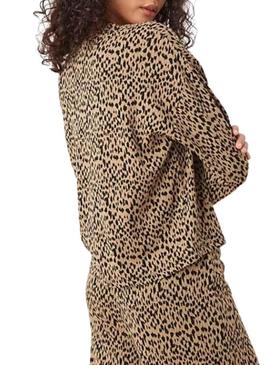 Blusa Vila Nerea marrom para mulher.