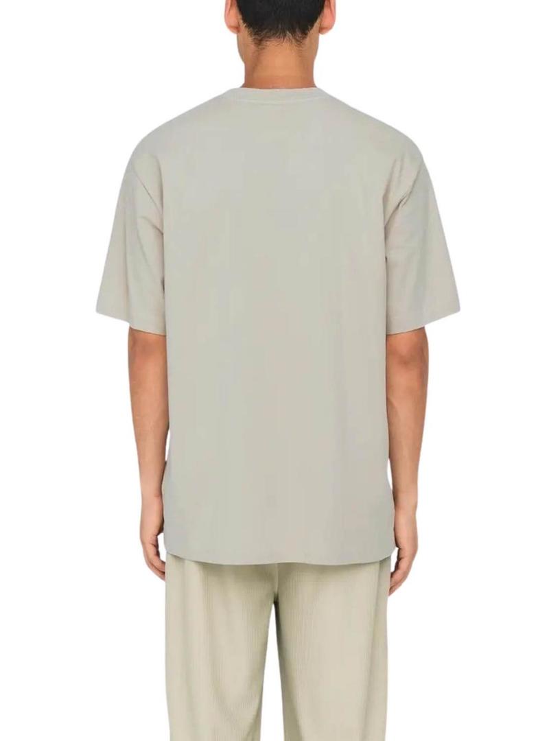 Camiseta Only and Sons Curated bege para homem
