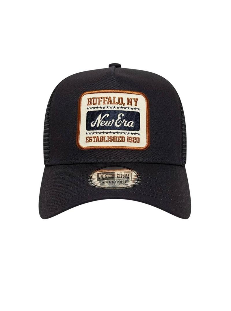 Boné New Era Patch 9Forty Trucker preto para homem