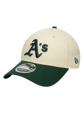 Boné New Era Oakland Athletics bege e verde
