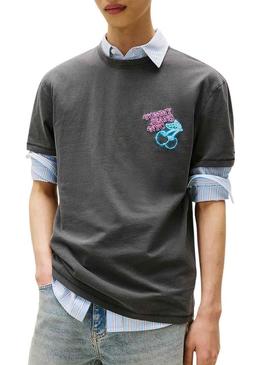 Camiseta Tommy Jeans Novelty cinza para homem