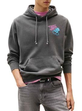 Moletom Tommy Jeans Novelty cinza para homem