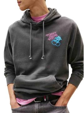 Moletom Tommy Jeans Novelty cinza para homem
