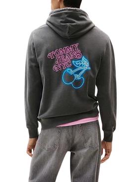 Moletom Tommy Jeans Novelty cinza para homem