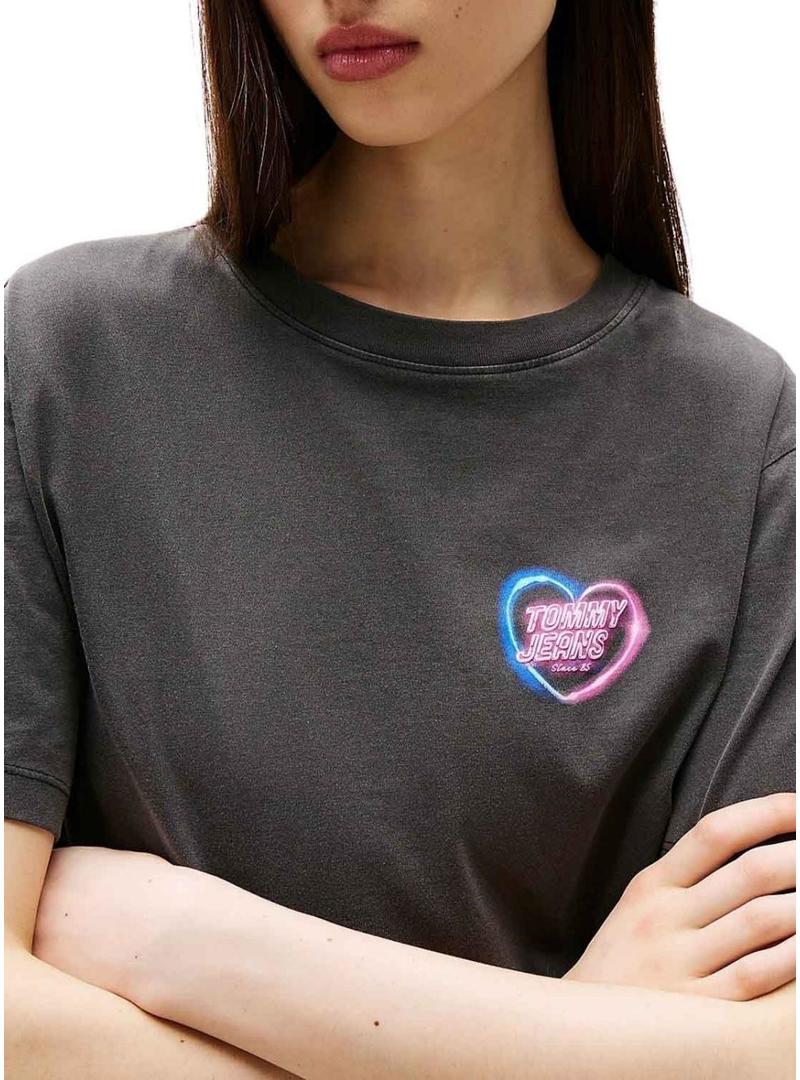 Camiseta Tommy Jeans Neon cinza para mulher