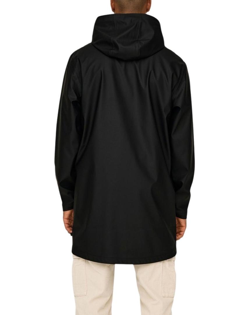 Impermeável Only and Sons Luca preto para homem.