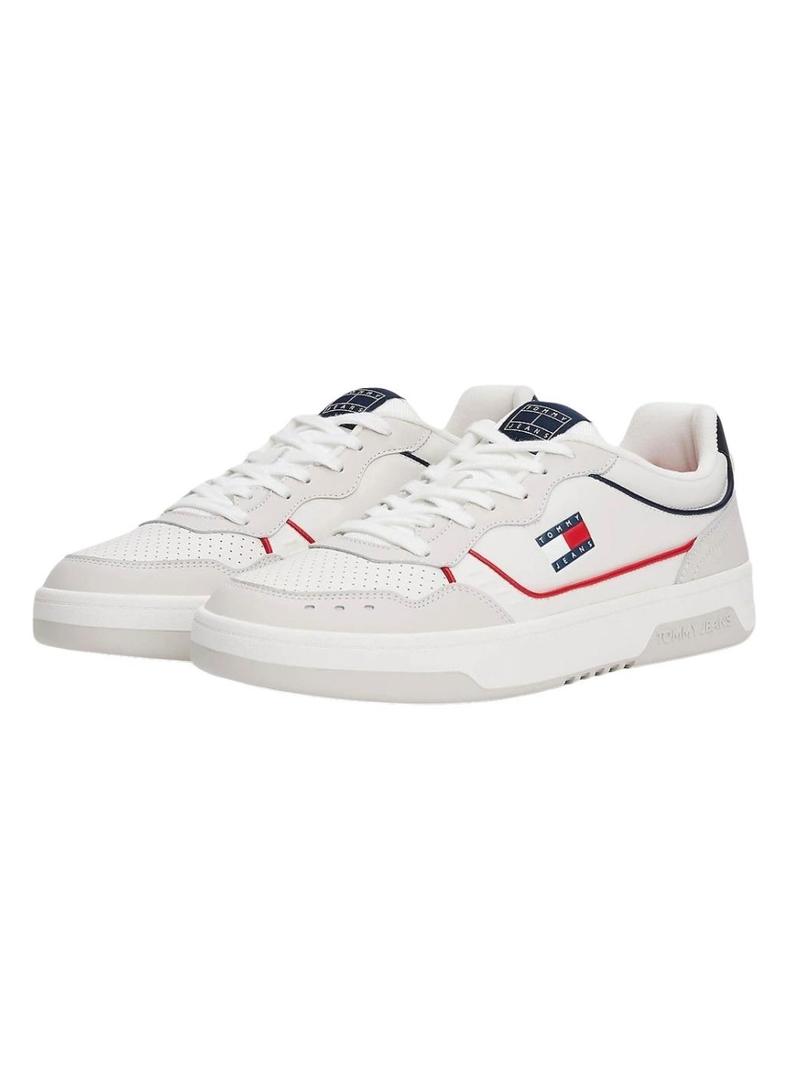 Sapatilhas Tommy Jeans Cupsole Elevated branco para homem.