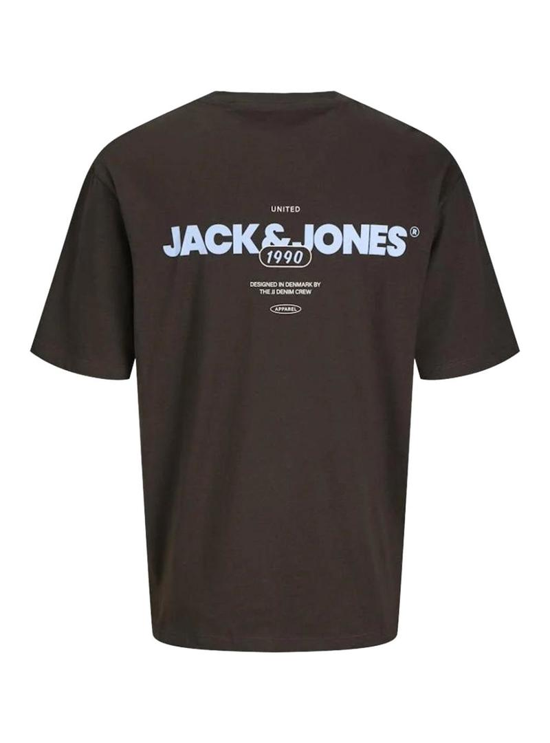 Camiseta Jack and Jones Bradley marrom para homem.