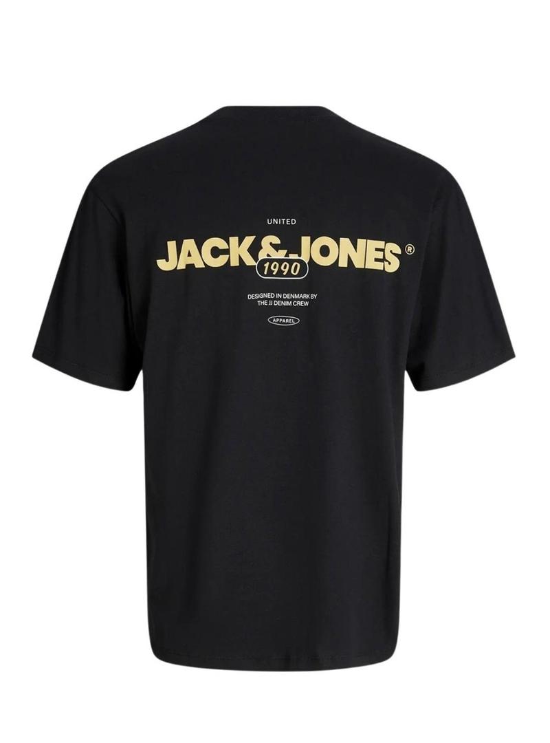 Camiseta Jack and Jones Bradley preta para homens.