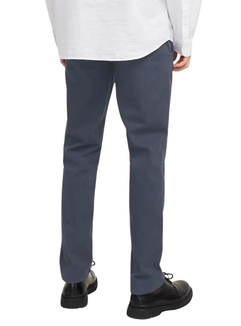 Calça chino Jack and Jones Marco azul marinho para homem.