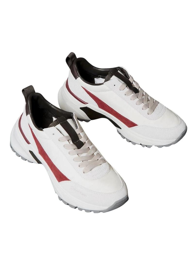 Ténis Calvin Klein Jeans Hike Runner branco para mulher.