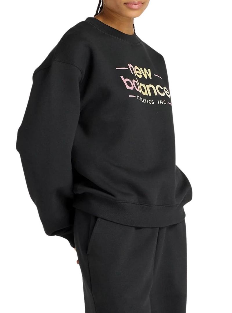 Moletom New Balance Reimagined preto para mulher