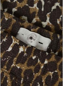 Calça Name It Lotta leopardo para menina