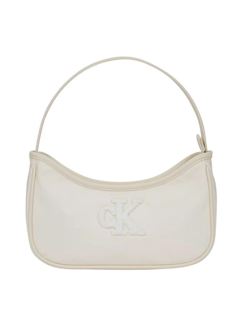 Bolsa Calvin Klein Teddy Logo branca para menina