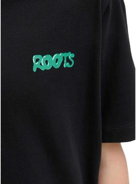 Camiseta Jack and Jones Wobly preta para criança.