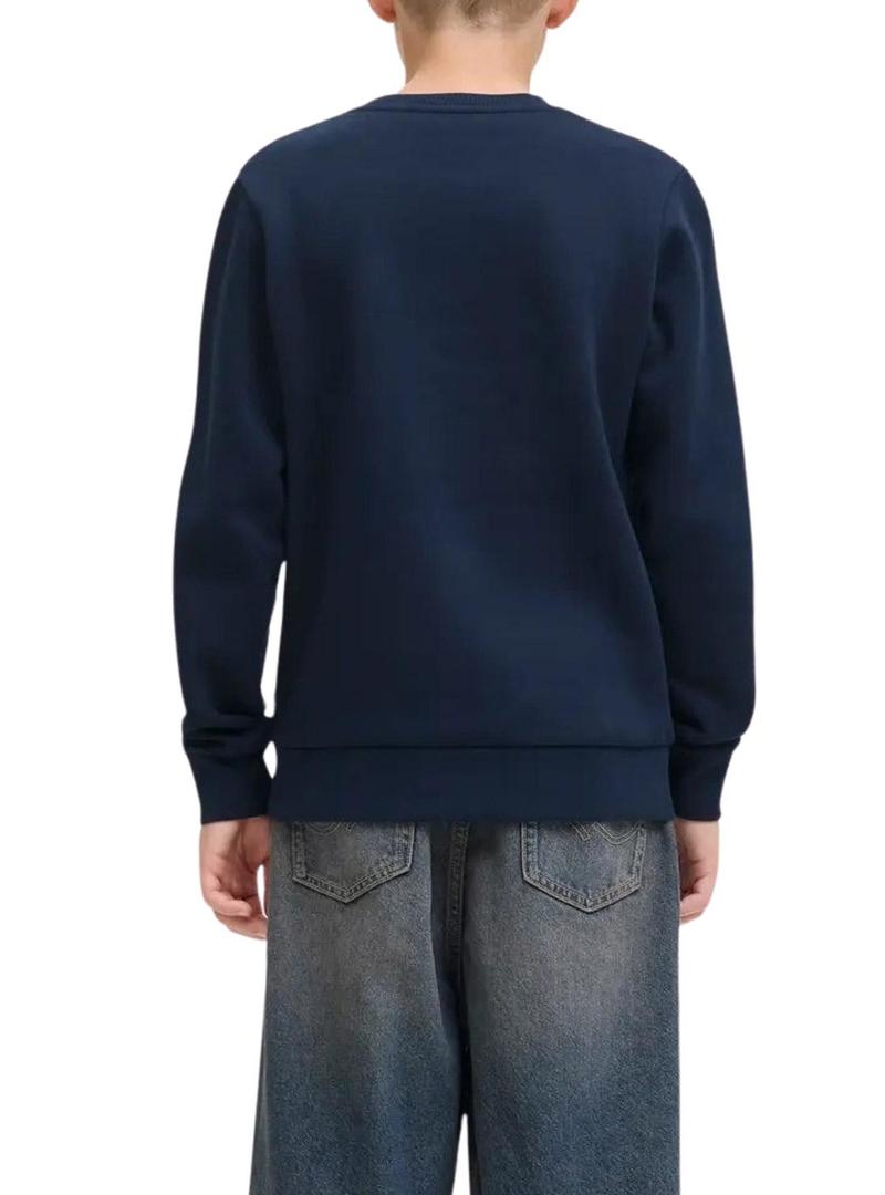 Moletom Jack and Jones Logo azul marinho para criança.