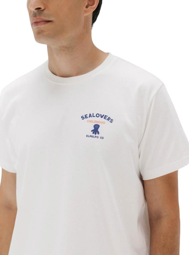Camiseta El Pulpo Sealovers branco para homem